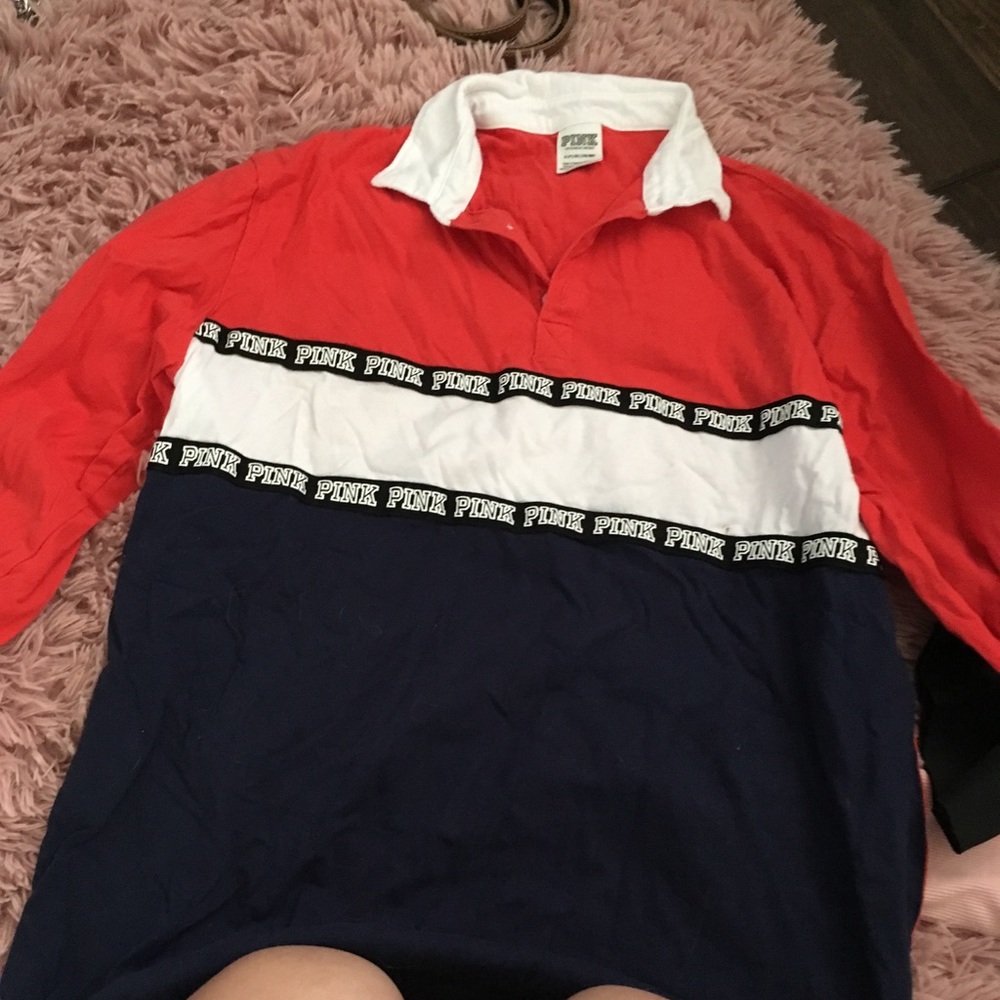 Collared pink shirt